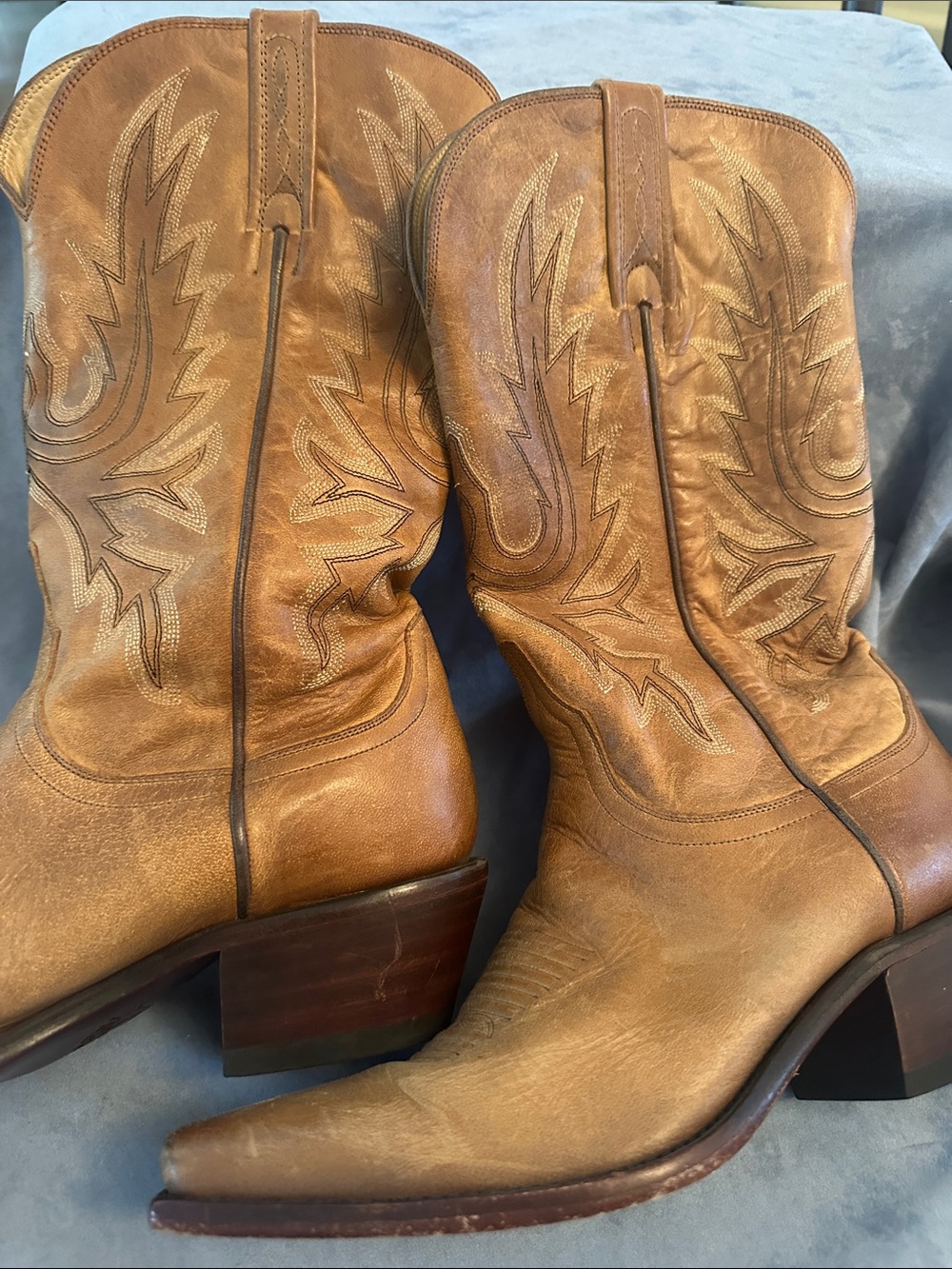 Classic Women's Charlie Horse Tan Western Heeled Boots Size 7.5
